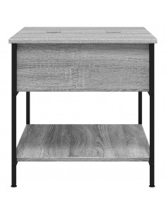 Tavolino Salotto Grigio Sonoma 70x50x50 cm Multistrato Metallo