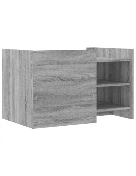 Tavolino Salotto Grigio Sonoma 80x50x50 cm Legno Multistrato