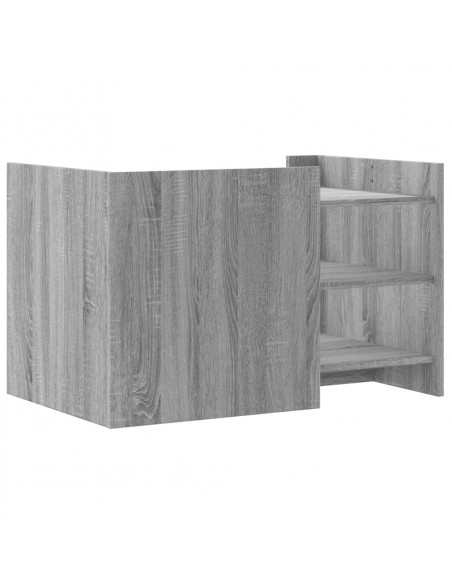 Tavolino Salotto Grigio Sonoma 80x50x50 cm Legno Multistrato