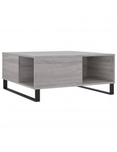 Tavolino Salotto Grigio Sonoma 80x80x36,5 cm Legno Multistrato