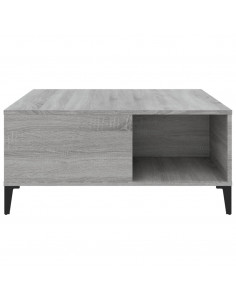 Tavolino Salotto Grigio Sonoma 80x80x36,5 cm Legno Multistrato
