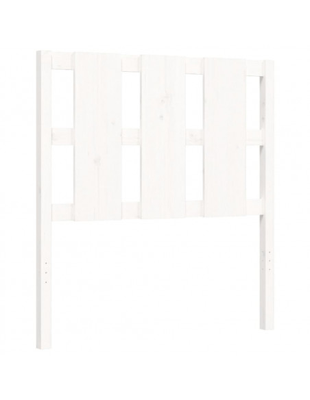 Giroletto con Testiera Bianco 100x200 cm in Legno Massello