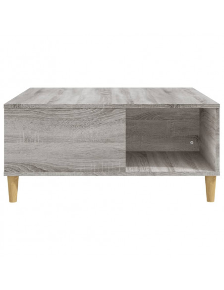 Tavolino Salotto Grigio Sonoma 80x80x36,5 cm Legno Multistrato