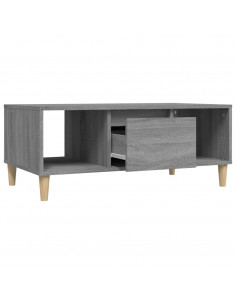 Tavolino Salotto Grigio Sonoma 90x50x36,5 cm Legno Multistrato