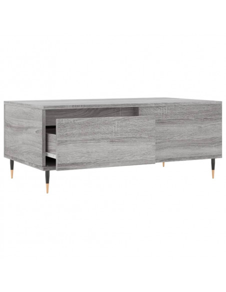 Tavolino Salotto Grigio Sonoma 90x50x36,5 cm Legno Multistrato