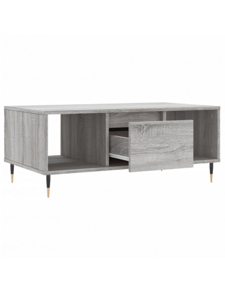 Tavolino Salotto Grigio Sonoma 90x50x36,5 cm Legno Multistrato
