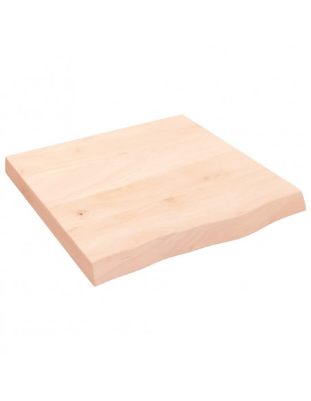 Piano Bagno 60x60x(2-6) cm in Legno Massello Non Trattato