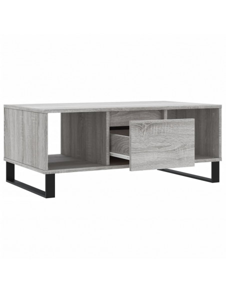 Tavolino Salotto Grigio Sonoma 90x50x36,5 cm Legno Multistrato