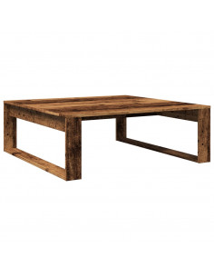 Tavolino Salotto Legno Antico 100x100x35 cm in Truciolato