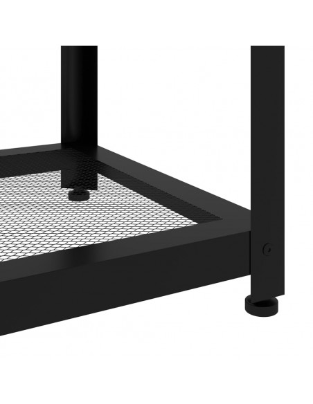 Tavolino Salotto Marrone Scuro e Nero 90x45x45cm in MDF e Ferro