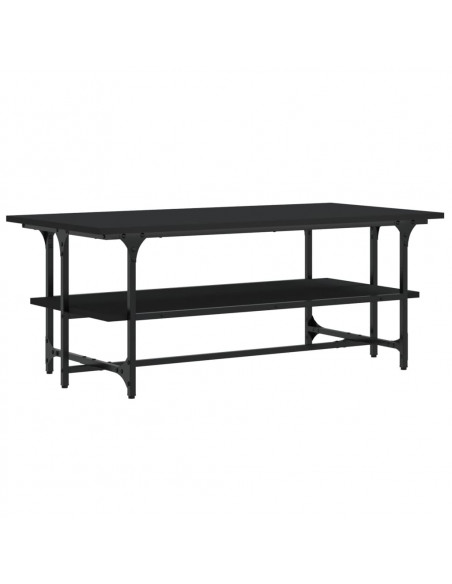 Tavolino Salotto Nero 100x50x40cm Legno Multistrato