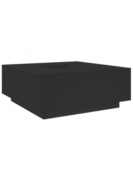 Tavolino da Salotto Nero 100x100x40 cm in Legno Multistrato