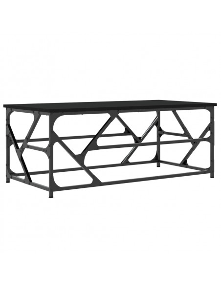 Tavolino Salotto Nero 100x50x40cm Legno Multistrato
