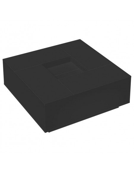 Tavolino da Salotto Nero 100x100x40 cm in Legno Multistrato