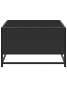 Tavolino Salotto Nero 100x57x35 cm in Truciolato e Metallo
