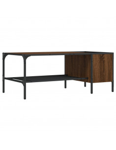 Tavolino Salotto Ripiano Rovere Marrone 100x51x40cm Multistrato