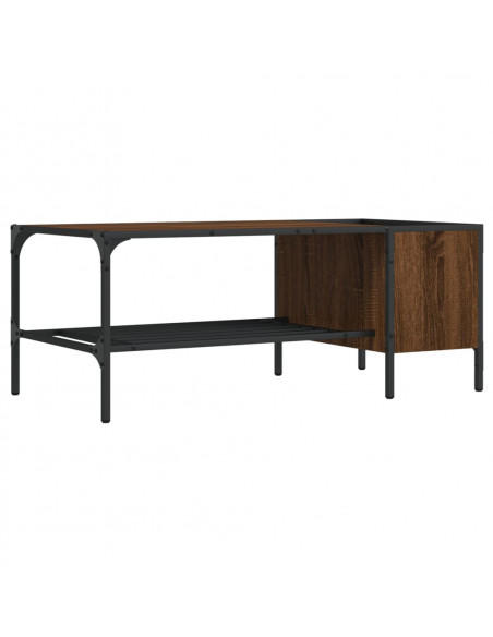 Tavolino Salotto Ripiano Rovere Marrone 100x51x40cm Multistrato