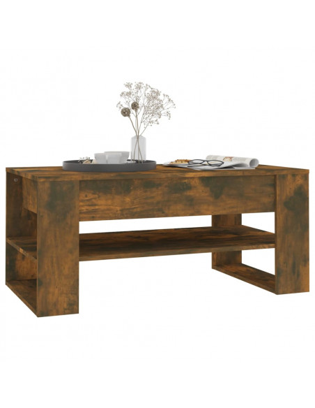Tavolino Salotto Rovere Anticato 102x55x45 cm Legno Multistrato