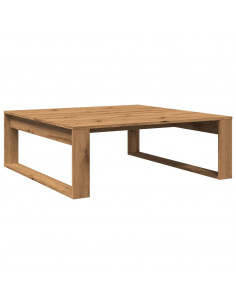 Tavolino Salotto Rovere Artigianale 100x100x35 cm in Truciolato