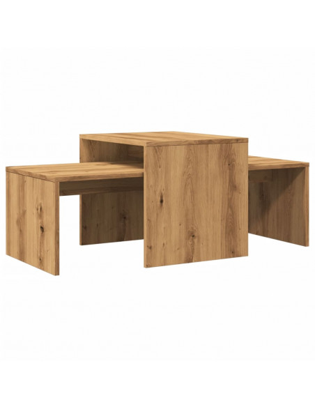 Tavolino Salotto Rovere Artigianale 100x48x40 cm in Truciolato