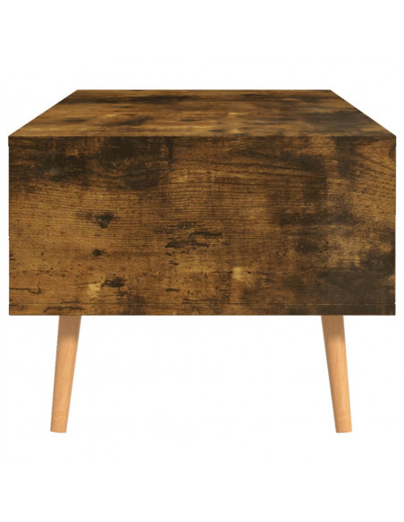 Tavolino Salotto Rovere Fumo 100x49,5x43 cm Legno Multistrato