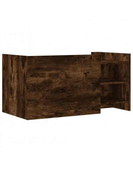 Tavolino Salotto Rovere Fumo 100x50x50 cm in Legno Multistrato