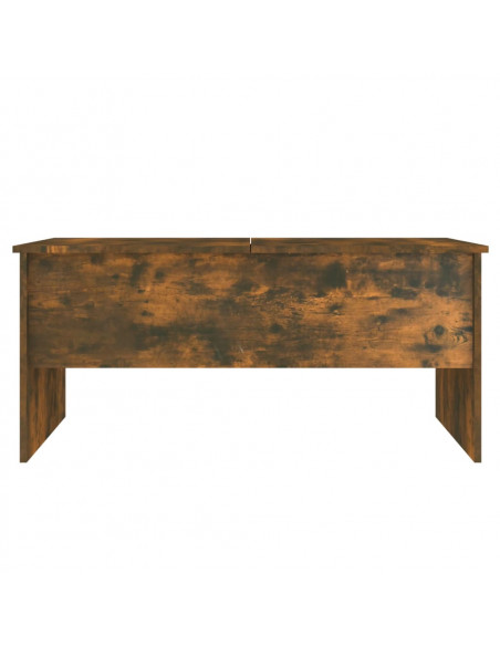 Tavolino Salotto Rovere Fumo 102x50,5x46,5 cm Legno Multistrato