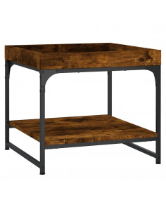 Tavolino Salotto Rovere Fumo 49,5x49,5x45 cm Legno Multistrato