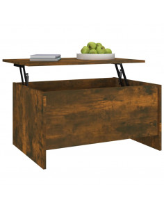 Tavolino Salotto Rovere Fumo 80x55,5x41,5 cm Legno Multistrato