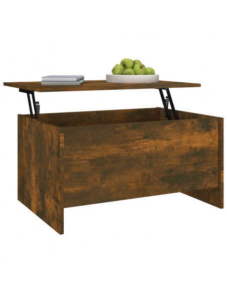 Tavolino Salotto Rovere Fumo 80x55,5x41,5 cm Legno Multistrato