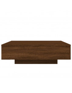 Tavolino Salotto Rovere Marrone 100x100x31 cm Legno Multistrato