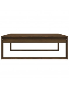 Tavolino Salotto Rovere Marrone 100x100x35 cm Legno Multistrato