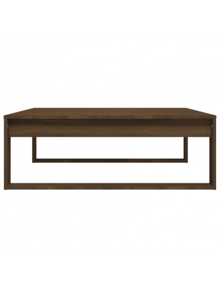 Tavolino Salotto Rovere Marrone 100x100x35 cm Legno Multistrato