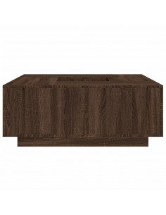 Tavolino Salotto Rovere Marrone 100x100x40 cm Legno Multistrato