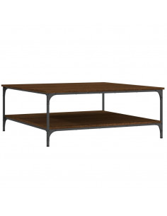 Tavolino Salotto Rovere Marrone 100x100x40 cm Legno Multistrato