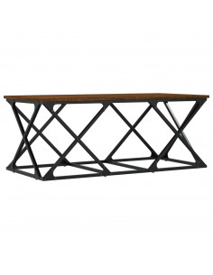 Tavolino Salotto Rovere Marrone 100x49x40 cm Legno Multistrato