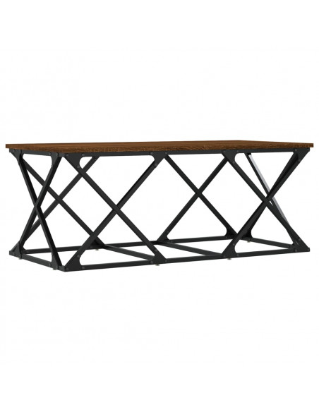 Tavolino Salotto Rovere Marrone 100x49x40 cm Legno Multistrato