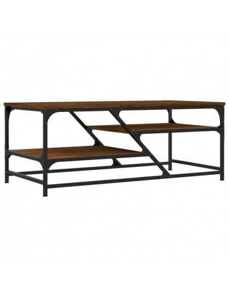 Tavolino Salotto Rovere Marrone 100x49x40 cm Legno Multistrato