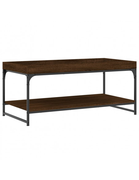 Tavolino Salotto Rovere Marrone 100x49x45 cm Legno Multistrato
