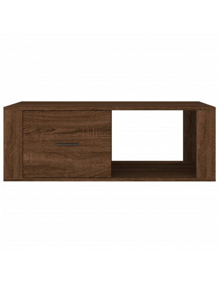 Tavolino Salotto Rovere Marrone 100x50,5x35cm Legno Multistrato