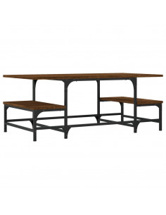 Tavolino Salotto Rovere Marrone 100x50,5x40cm Legno Multistrato