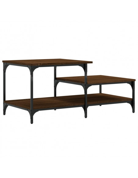 Tavolino Salotto Rovere Marrone 100x50,5x45cm Legno Multistrato