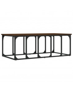 Tavolino Salotto Rovere Marrone 100x50x35,5cm Legno Multistrato