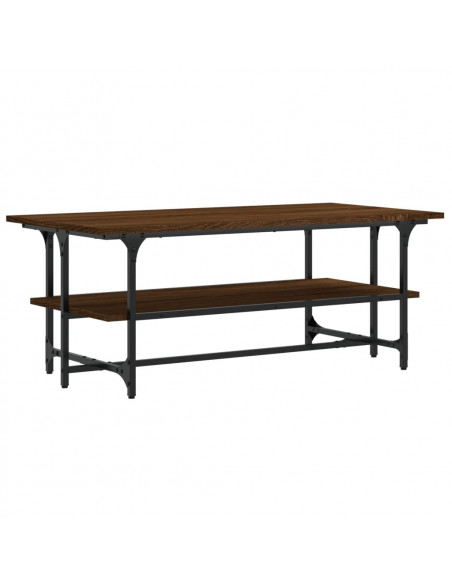 Tavolino Salotto Rovere Marrone 100x50x40cm Legno Multistrato