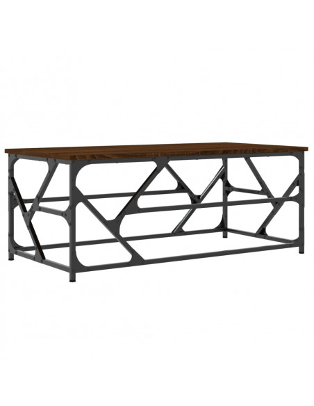 Tavolino Salotto Rovere Marrone 100x50x40cm Legno Multistrato