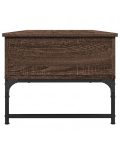 Tavolino Salotto Rovere Marrone 100x50x40cm Multistrato Metallo