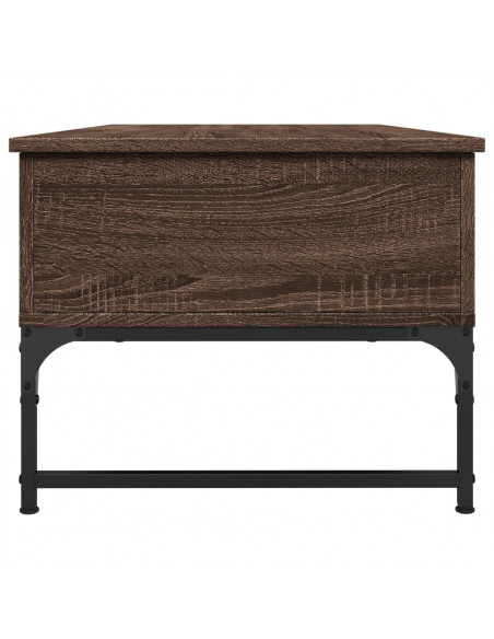 Tavolino Salotto Rovere Marrone 100x50x40cm Multistrato Metallo