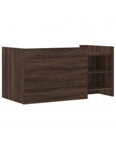 Tavolino Salotto Rovere Marrone 100x50x50 cm Legno Multistrato