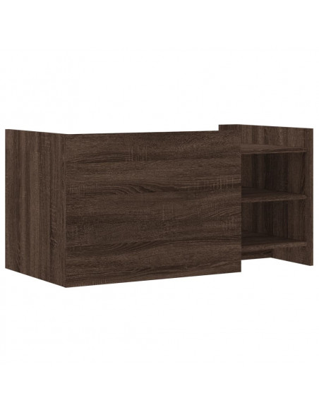Tavolino Salotto Rovere Marrone 100x50x50 cm Legno Multistrato