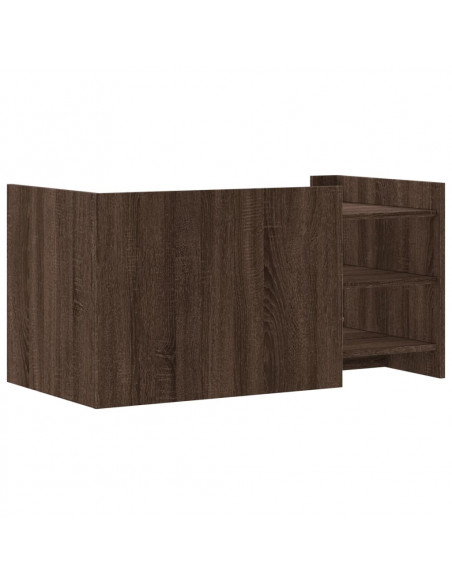 Tavolino Salotto Rovere Marrone 100x50x50 cm Legno Multistrato